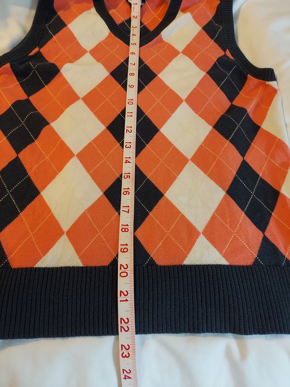 J.Crew Vintage Preppy Argyle Knit V-Neck Sweater Vest - Picture 5 of 6